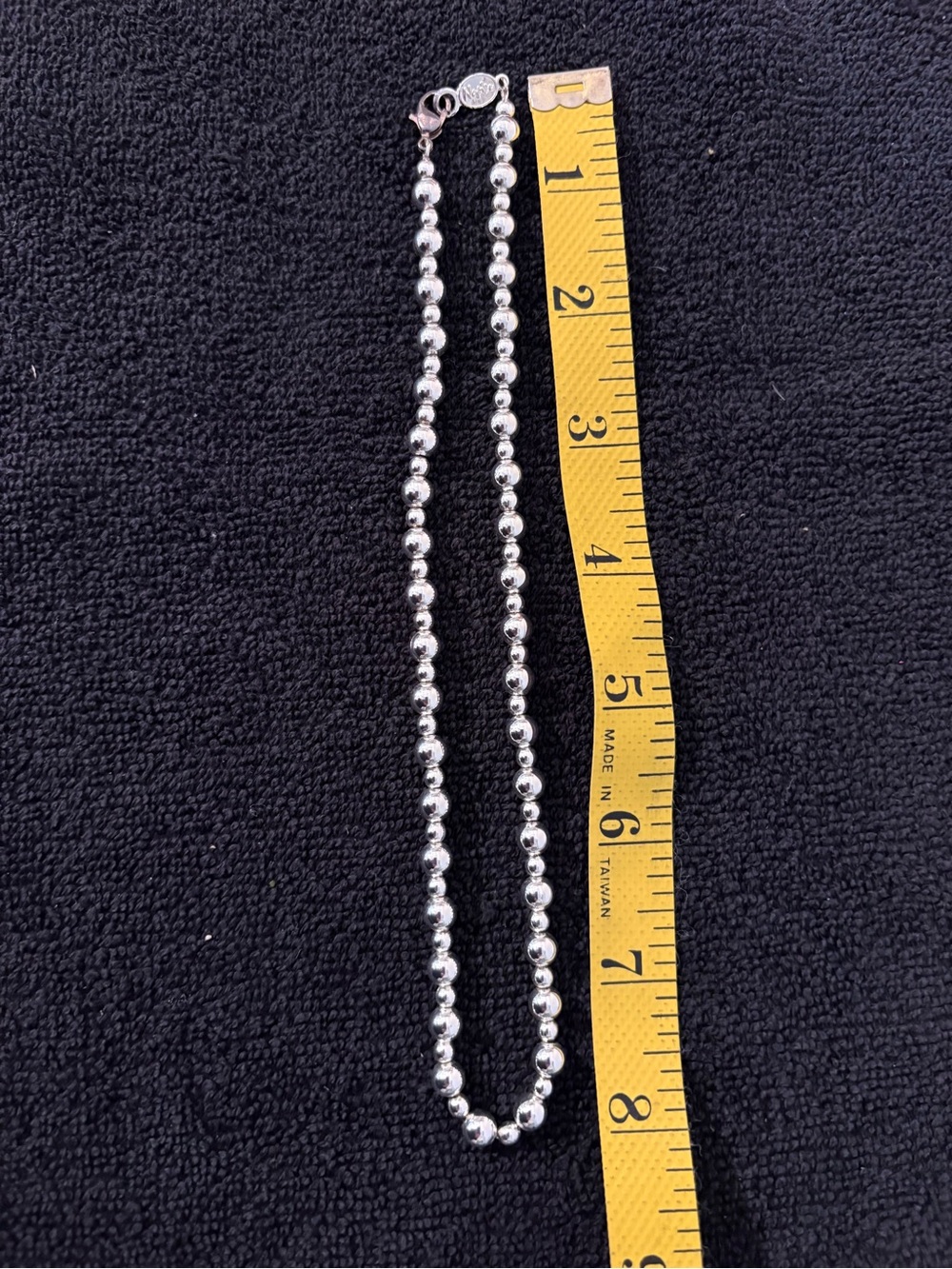 Vintage Napier Silver-Tone Ball Bead Necklace